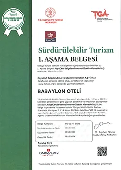 Sürdürülebilir Turizm Belgesi